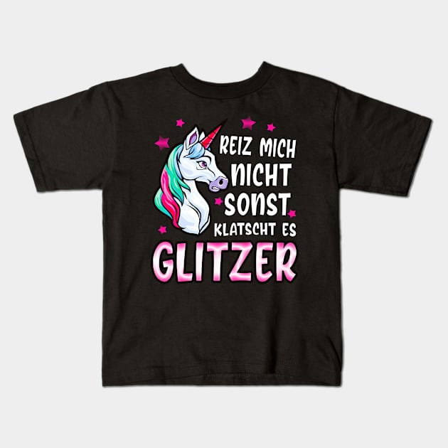 Reiz mich nicht Einhorn lustiges Frauen Geschenke Kids T-Shirt by Foxxy Merch